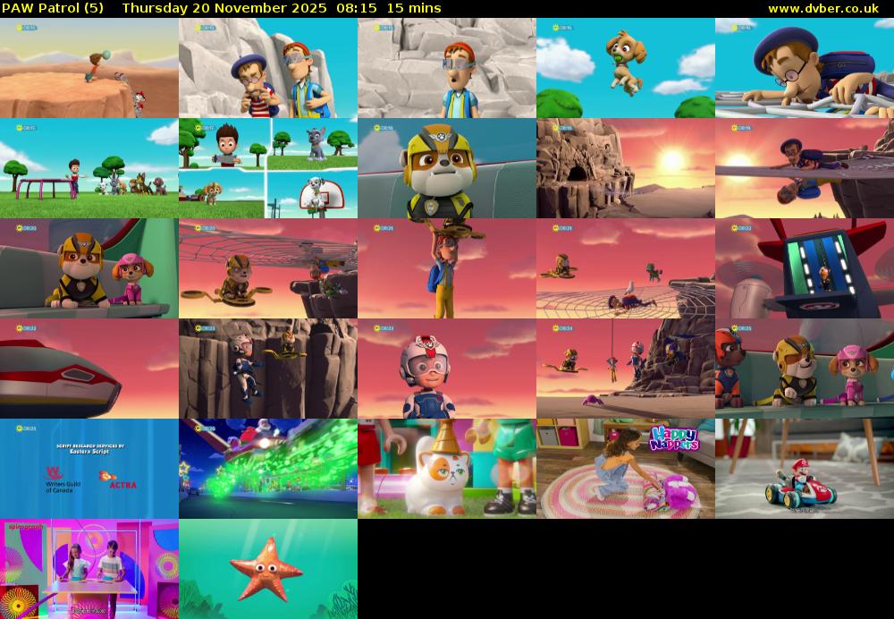 PAW Patrol (5) Thursday 20 November 2025 08:15 - 08:30