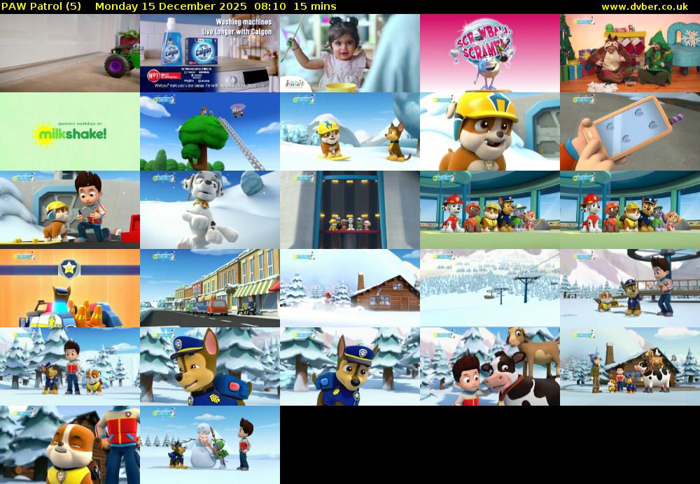 PAW Patrol (5) Monday 15 December 2025 08:10 - 08:25