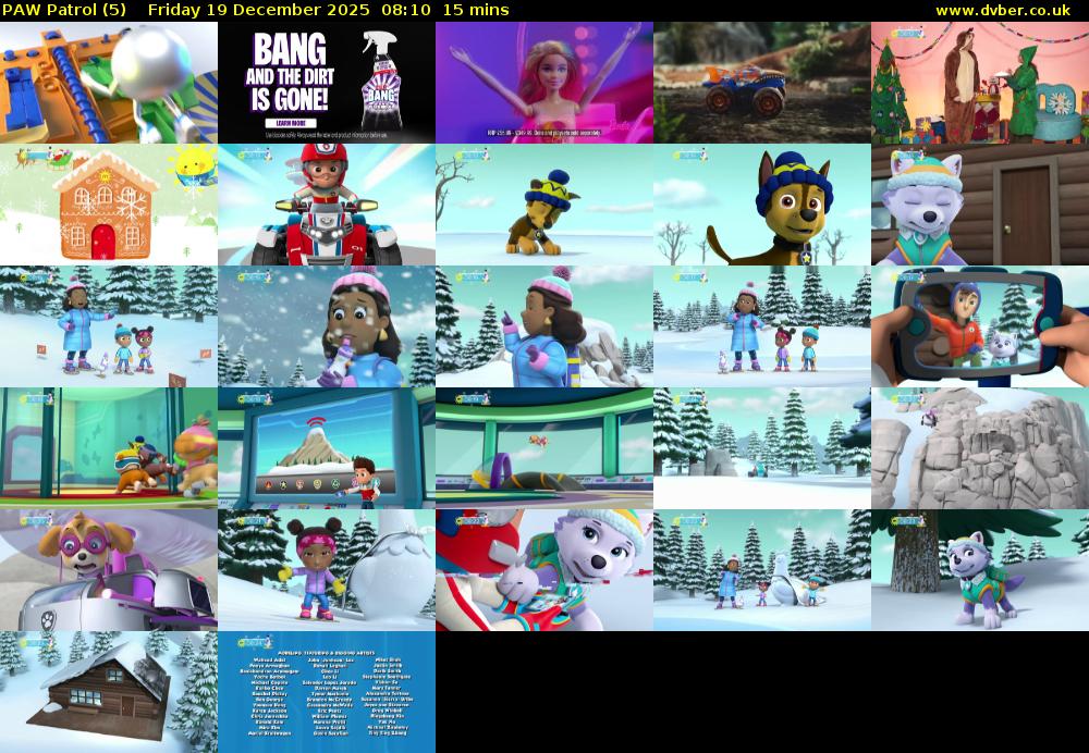 PAW Patrol (5) Friday 19 December 2025 08:10 - 08:25