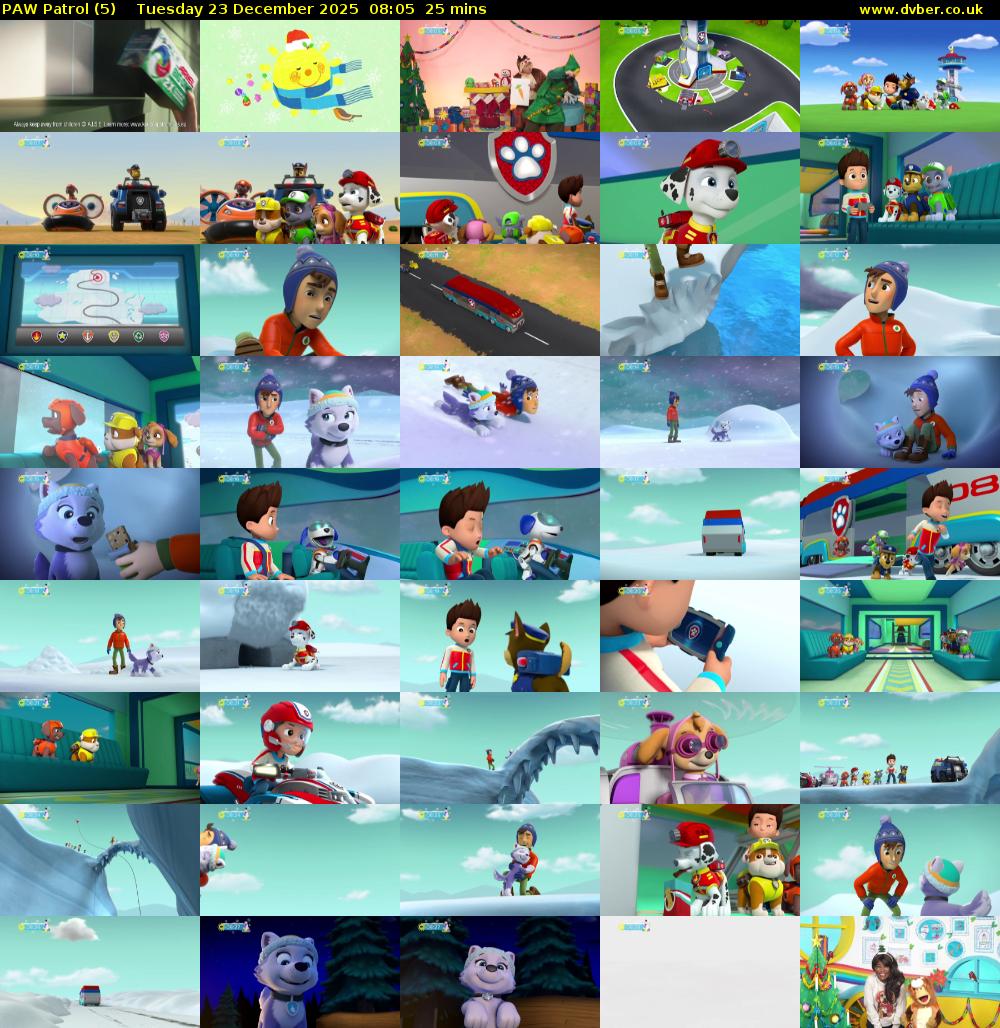 PAW Patrol (5) Tuesday 23 December 2025 08:05 - 08:30