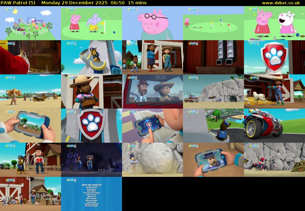 PAW Patrol (5) Monday 29 December 2025 06:50 - 07:05