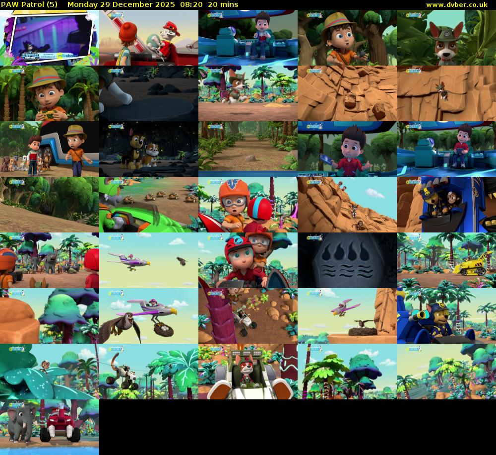 PAW Patrol (5) Monday 29 December 2025 08:20 - 08:40