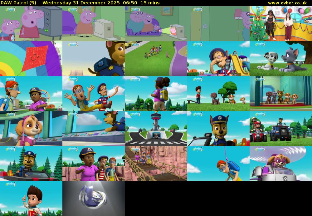 PAW Patrol (5) Wednesday 31 December 2025 06:50 - 07:05