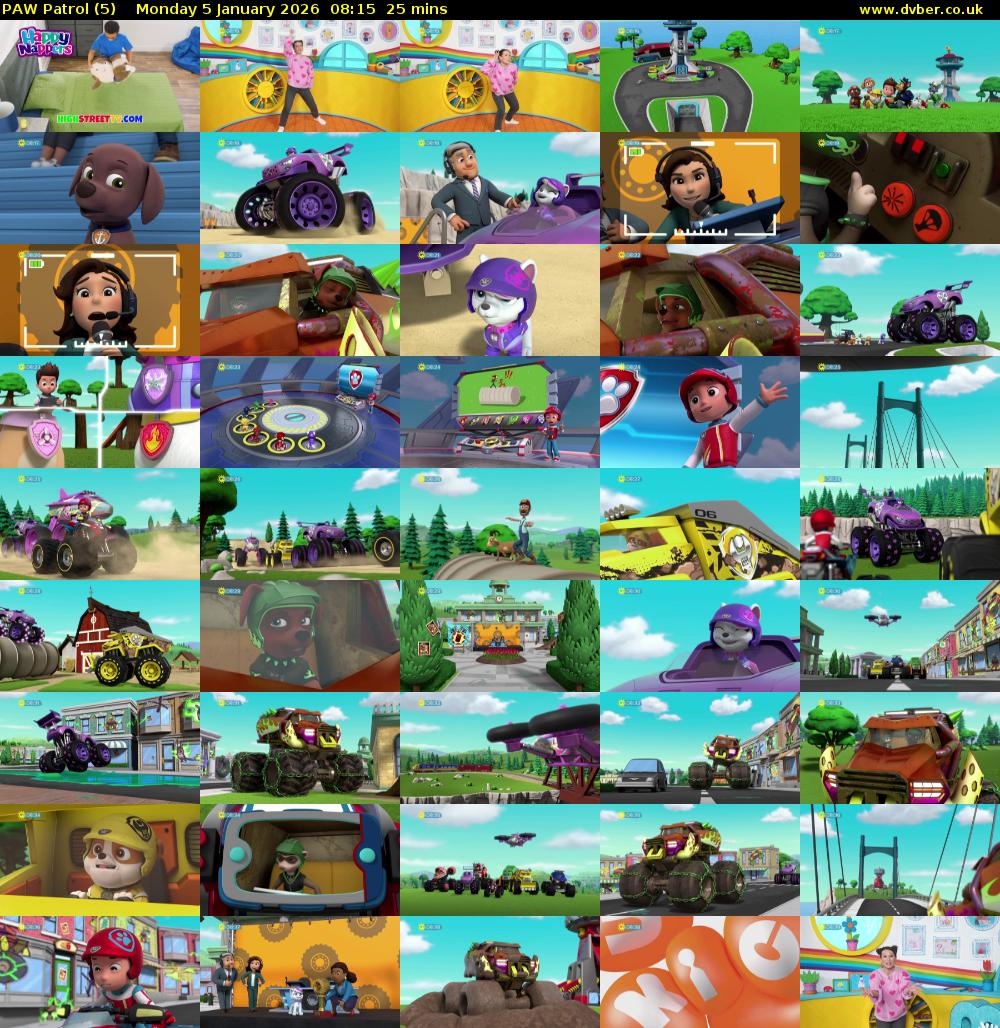 PAW Patrol (5) Monday 5 January 2026 08:15 - 08:40