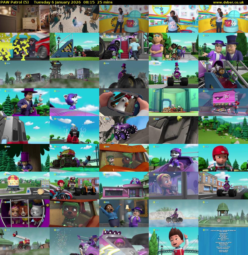 PAW Patrol (5) Tuesday 6 January 2026 08:15 - 08:40