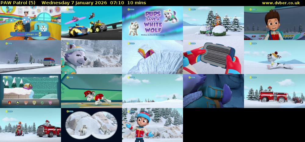 PAW Patrol (5) Wednesday 7 January 2026 07:10 - 07:20