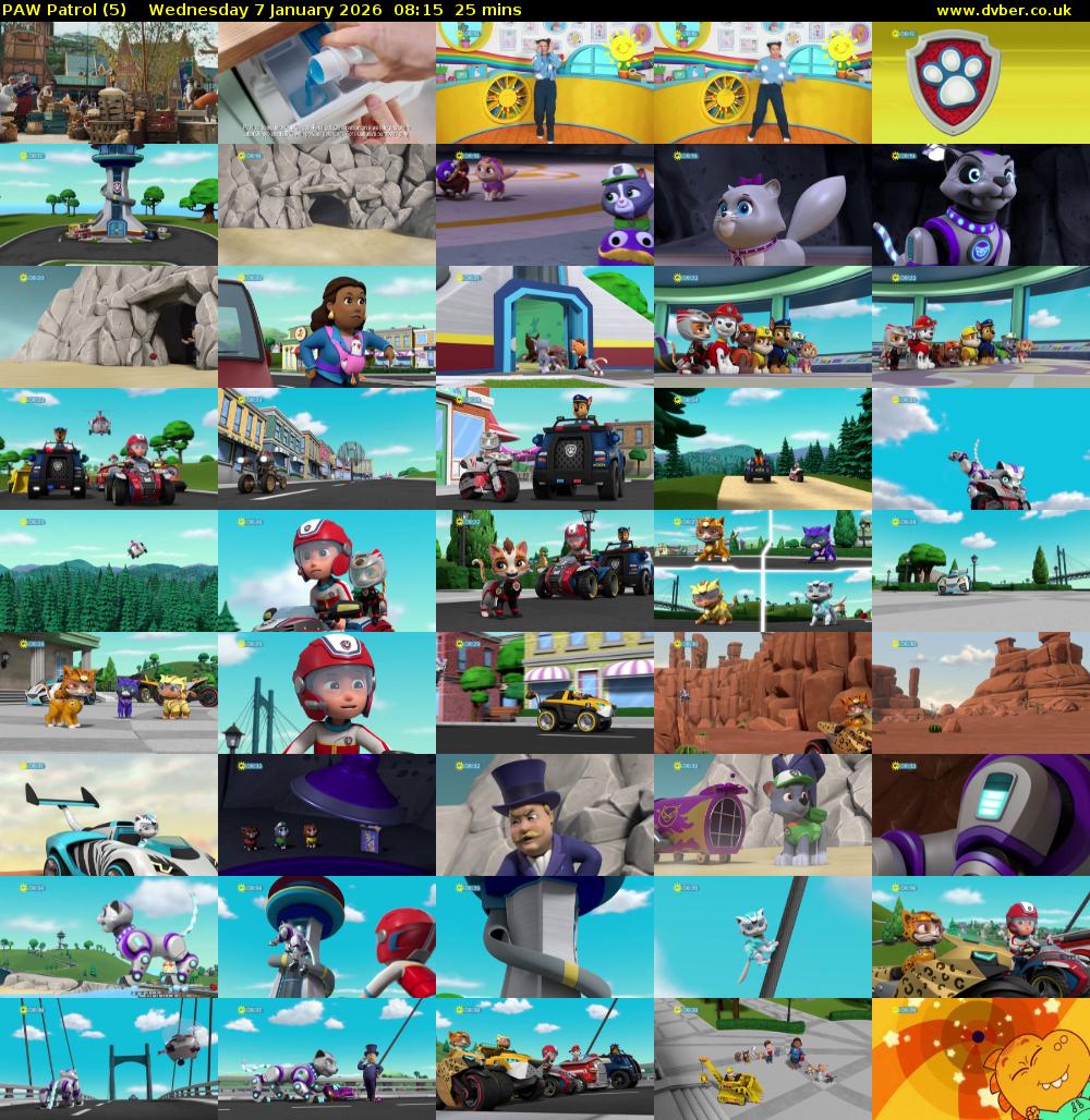 PAW Patrol (5) Wednesday 7 January 2026 08:15 - 08:40