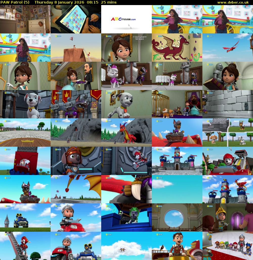 PAW Patrol (5) Thursday 8 January 2026 08:15 - 08:40