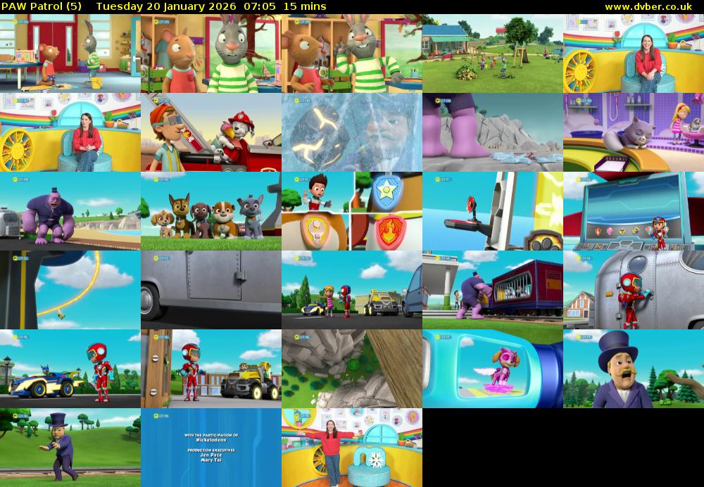 PAW Patrol (5) Tuesday 20 January 2026 07:05 - 07:20