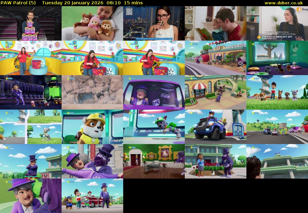 PAW Patrol (5) Tuesday 20 January 2026 08:10 - 08:25