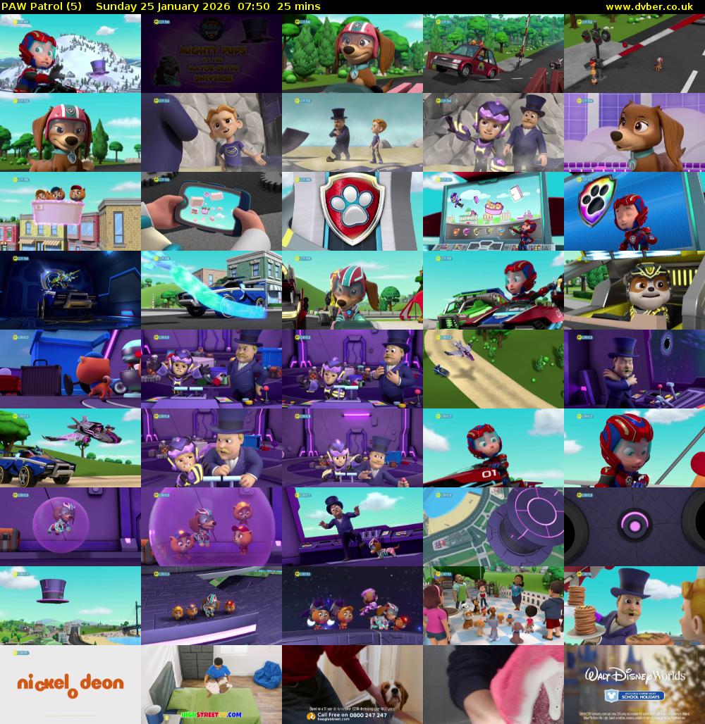 PAW Patrol (5) Sunday 25 January 2026 07:50 - 08:15