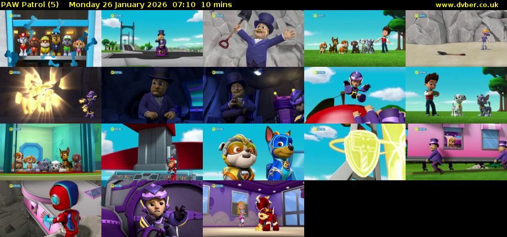 PAW Patrol (5) Monday 26 January 2026 07:10 - 07:20