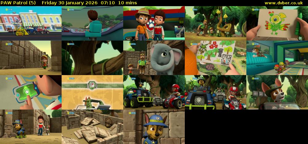 PAW Patrol (5) Friday 30 January 2026 07:10 - 07:20