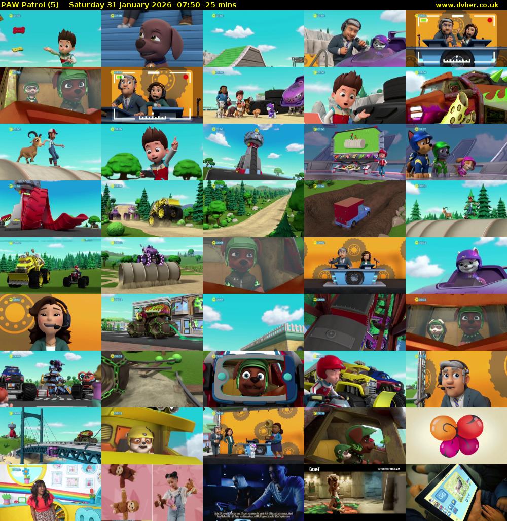 PAW Patrol (5) Saturday 31 January 2026 07:50 - 08:15