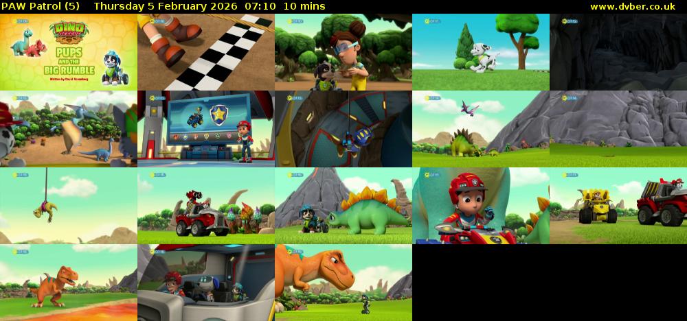 PAW Patrol (5) Thursday 5 February 2026 07:10 - 07:20