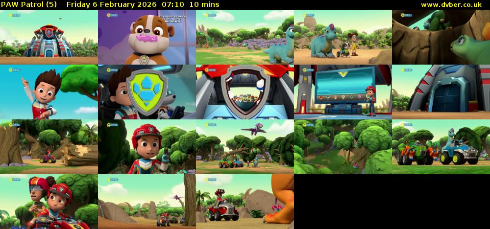 PAW Patrol (5) Friday 6 February 2026 07:10 - 07:20
