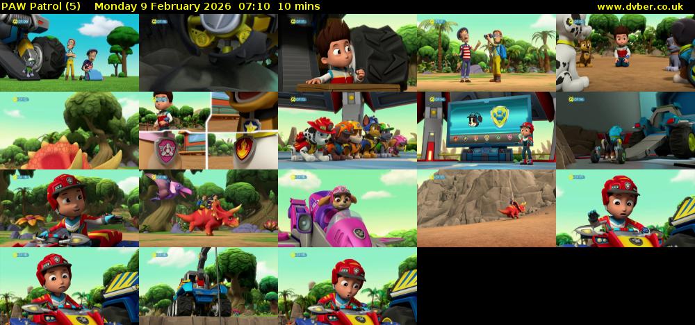 PAW Patrol (5) Monday 9 February 2026 07:10 - 07:20