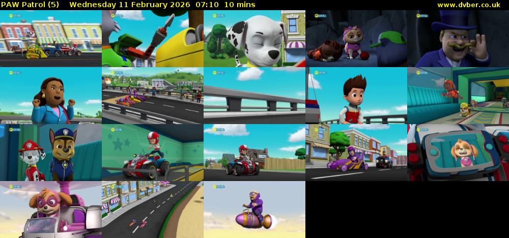 PAW Patrol (5) Wednesday 11 February 2026 07:10 - 07:20