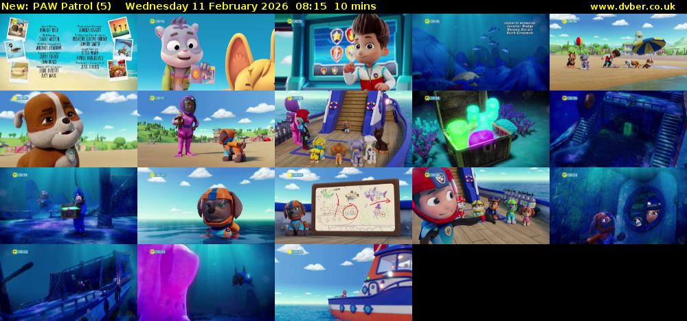 PAW Patrol (5) Wednesday 11 February 2026 08:15 - 08:25