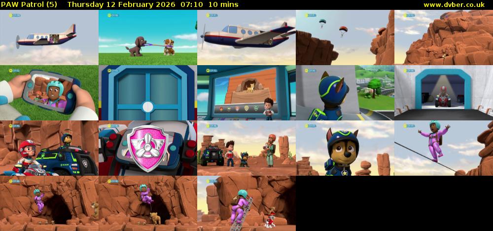 PAW Patrol (5) Thursday 12 February 2026 07:10 - 07:20