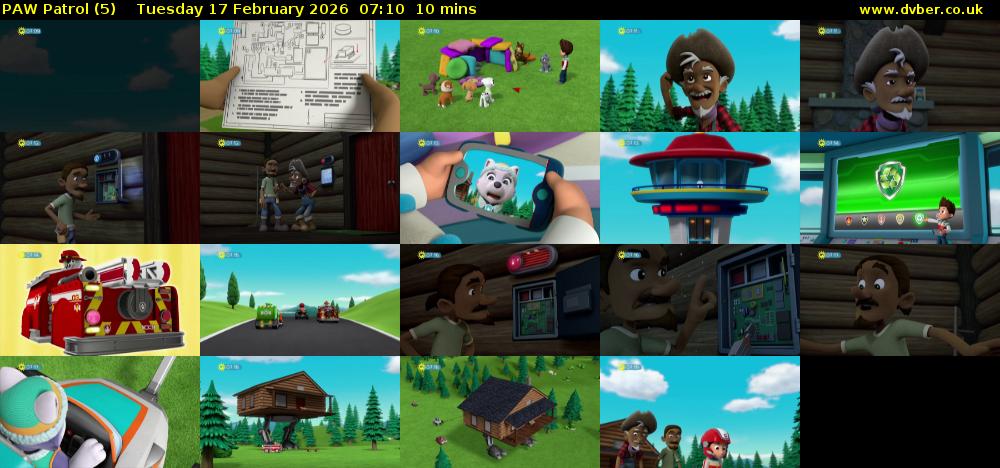 PAW Patrol (5) Tuesday 17 February 2026 07:10 - 07:20