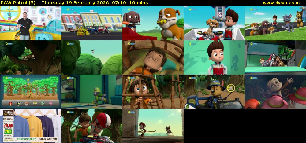 PAW Patrol (5) Thursday 19 February 2026 07:10 - 07:20