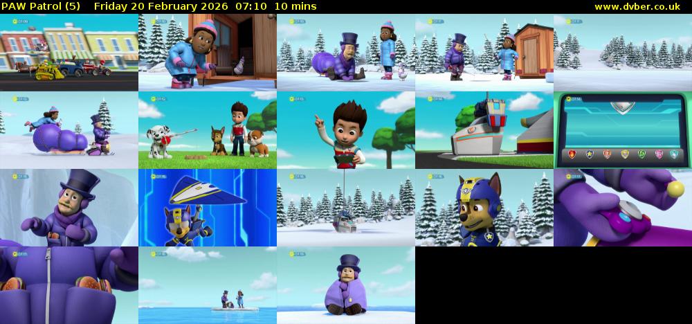 PAW Patrol (5) Friday 20 February 2026 07:10 - 07:20