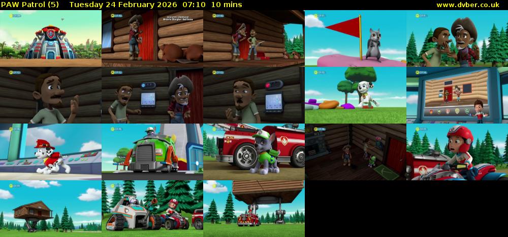 PAW Patrol (5) Tuesday 24 February 2026 07:10 - 07:20