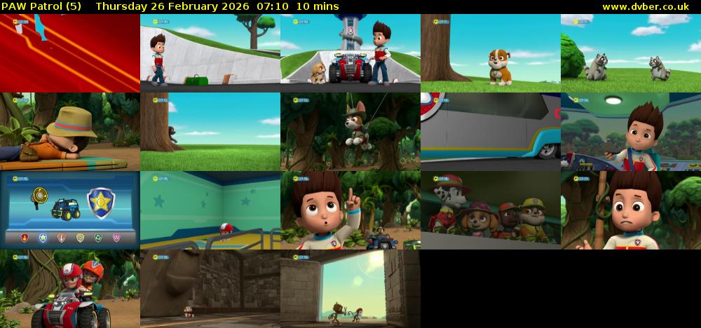 PAW Patrol (5) Thursday 26 February 2026 07:10 - 07:20