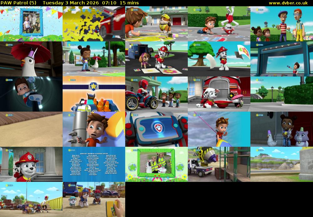 PAW Patrol (5) Tuesday 3 March 2026 07:10 - 07:25