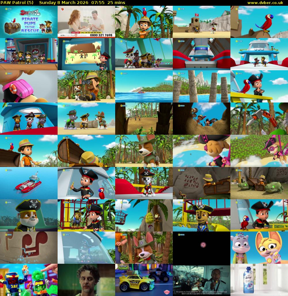 PAW Patrol (5) Sunday 8 March 2026 07:55 - 08:20