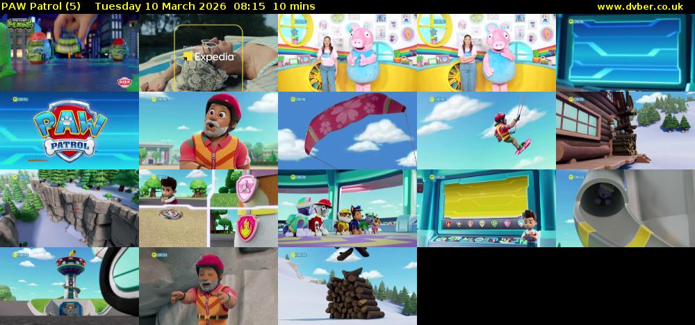 PAW Patrol (5) Tuesday 10 March 2026 08:15 - 08:25