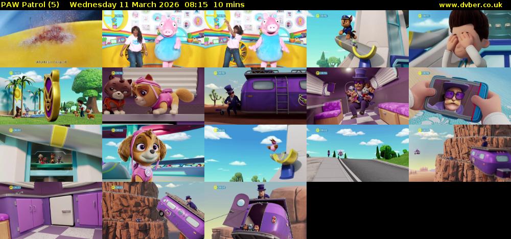 PAW Patrol (5) Wednesday 11 March 2026 08:15 - 08:25