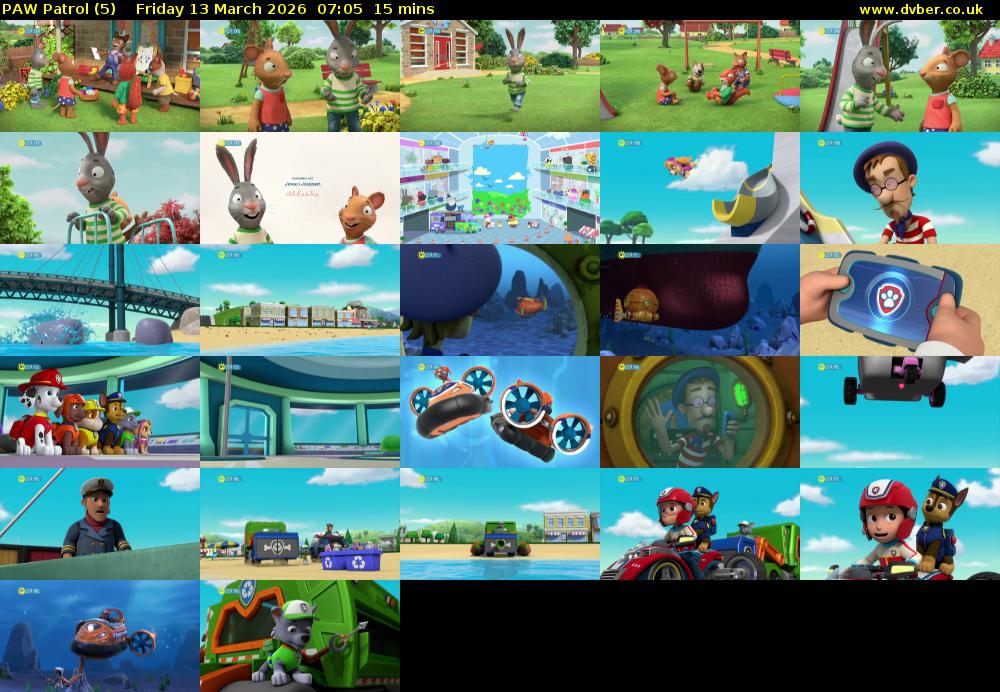 PAW Patrol (5) Friday 13 March 2026 07:05 - 07:20