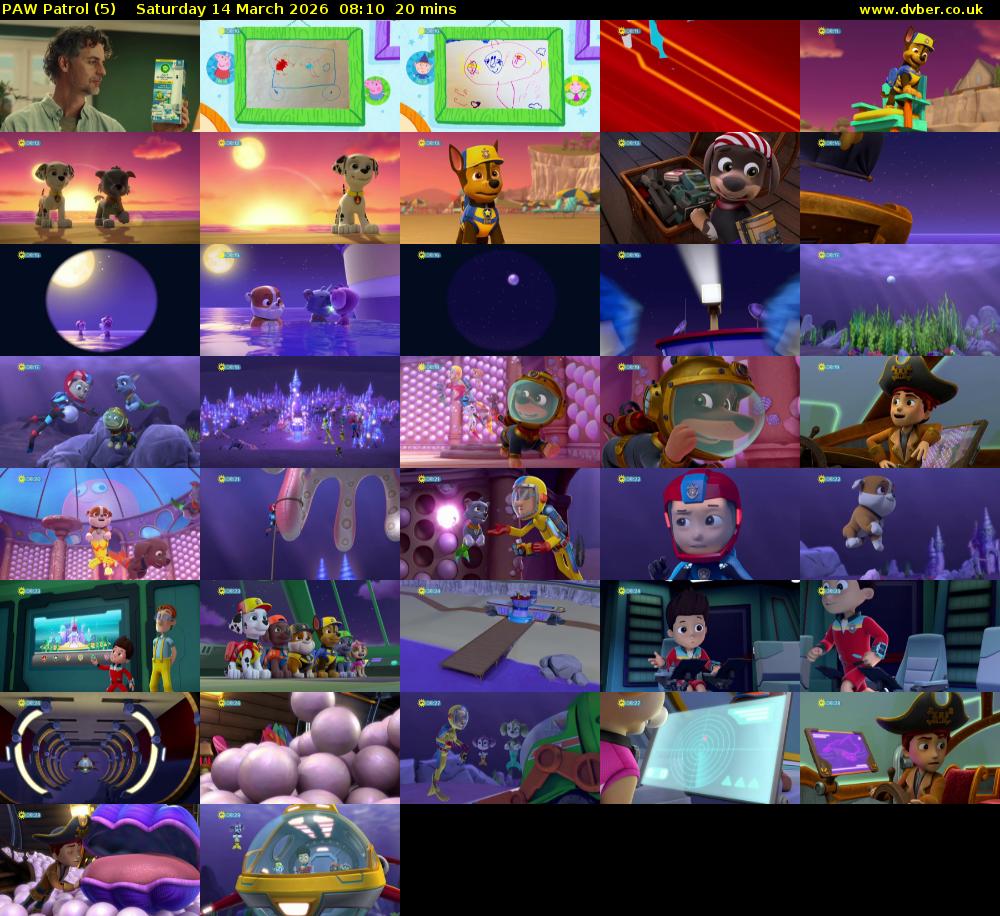 PAW Patrol (5) Saturday 14 March 2026 08:10 - 08:30