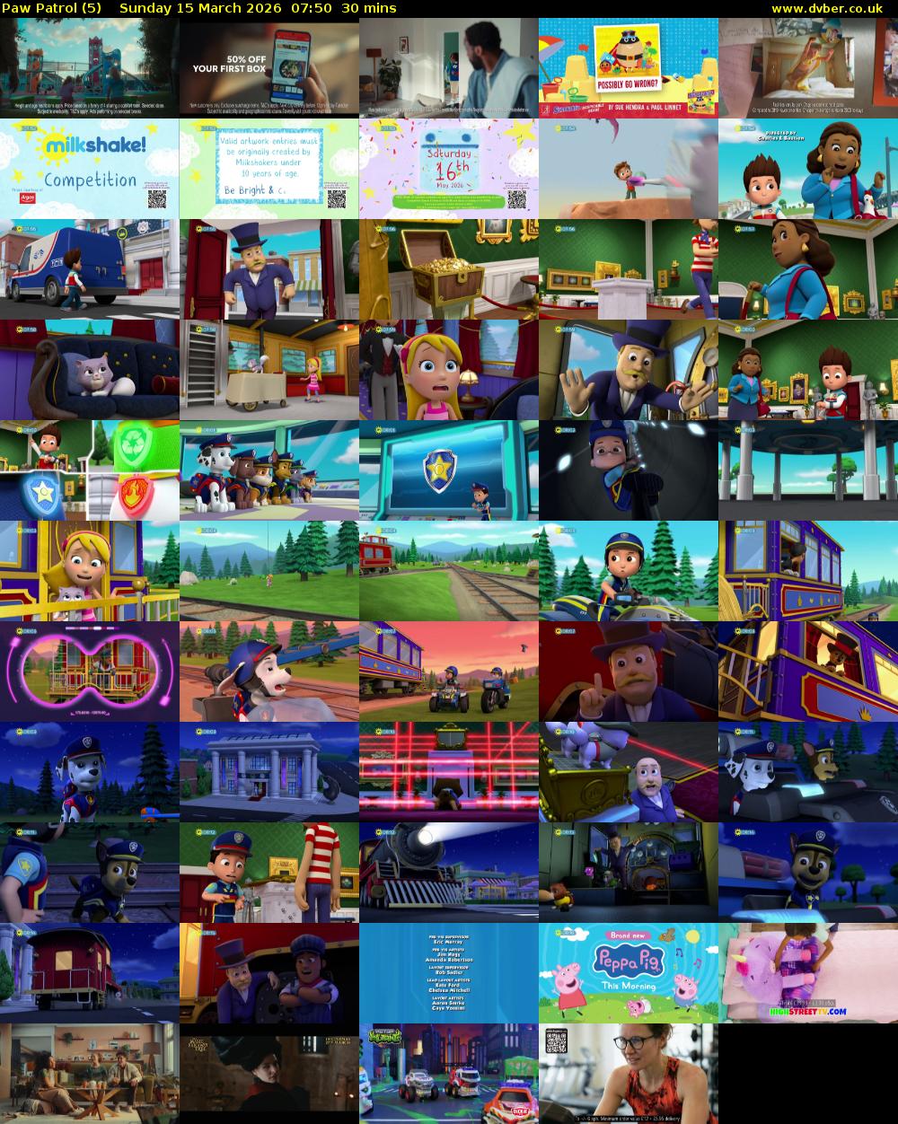 PAW Patrol (5) Sunday 15 March 2026 07:50 - 08:20
