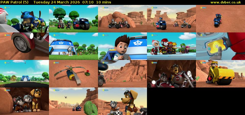 PAW Patrol (5) Tuesday 24 March 2026 07:10 - 07:20
