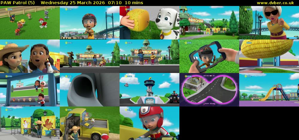 PAW Patrol (5) Wednesday 25 March 2026 07:10 - 07:20