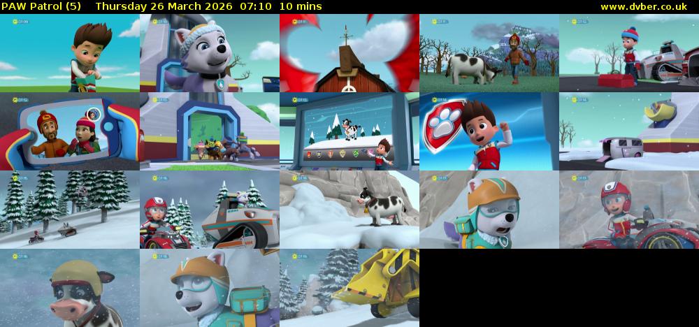 PAW Patrol (5) Thursday 26 March 2026 07:10 - 07:20