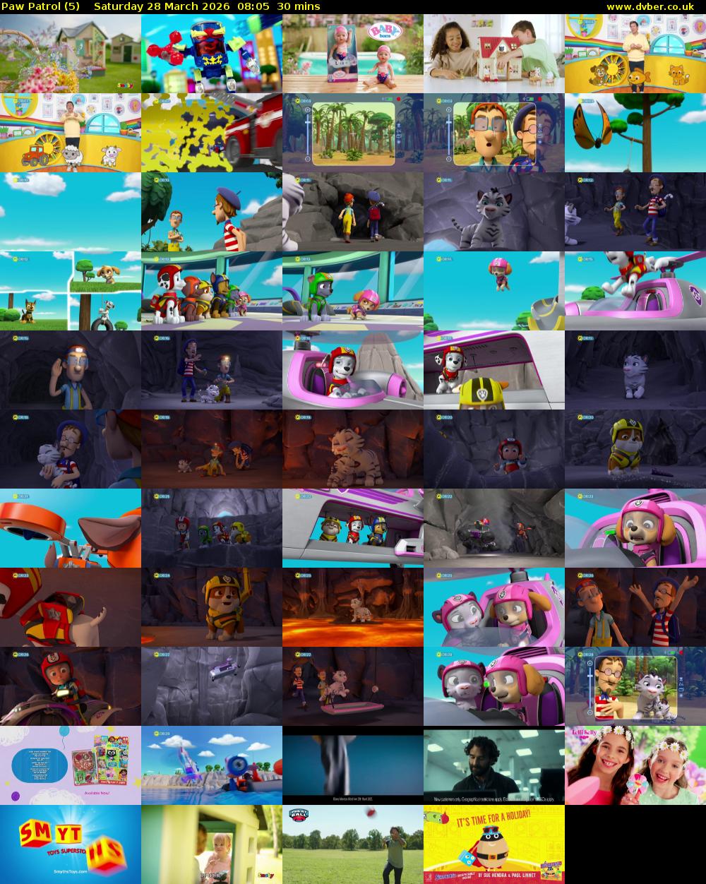 PAW Patrol (5) Saturday 28 March 2026 08:05 - 08:35