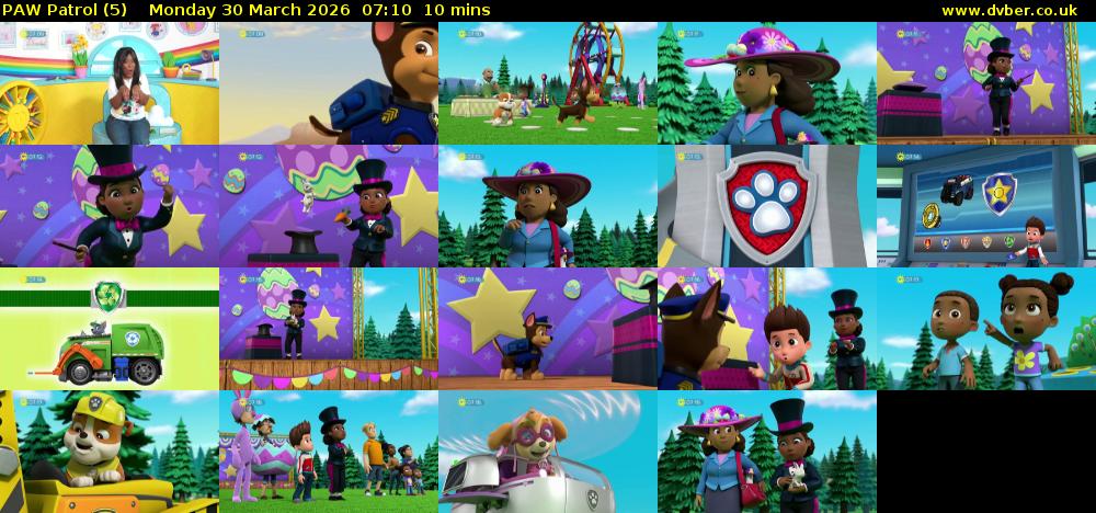 PAW Patrol (5) Monday 30 March 2026 07:10 - 07:20