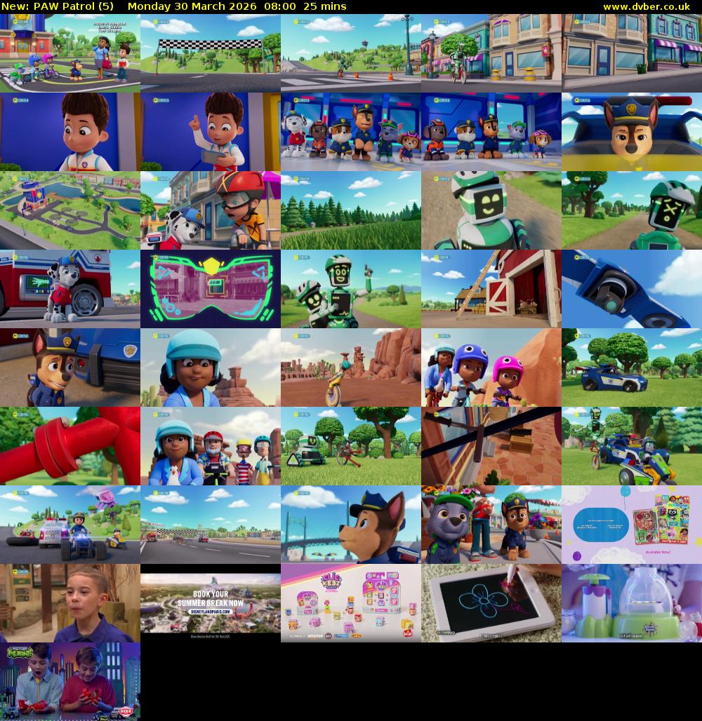 PAW Patrol (5) Monday 30 March 2026 08:00 - 08:25