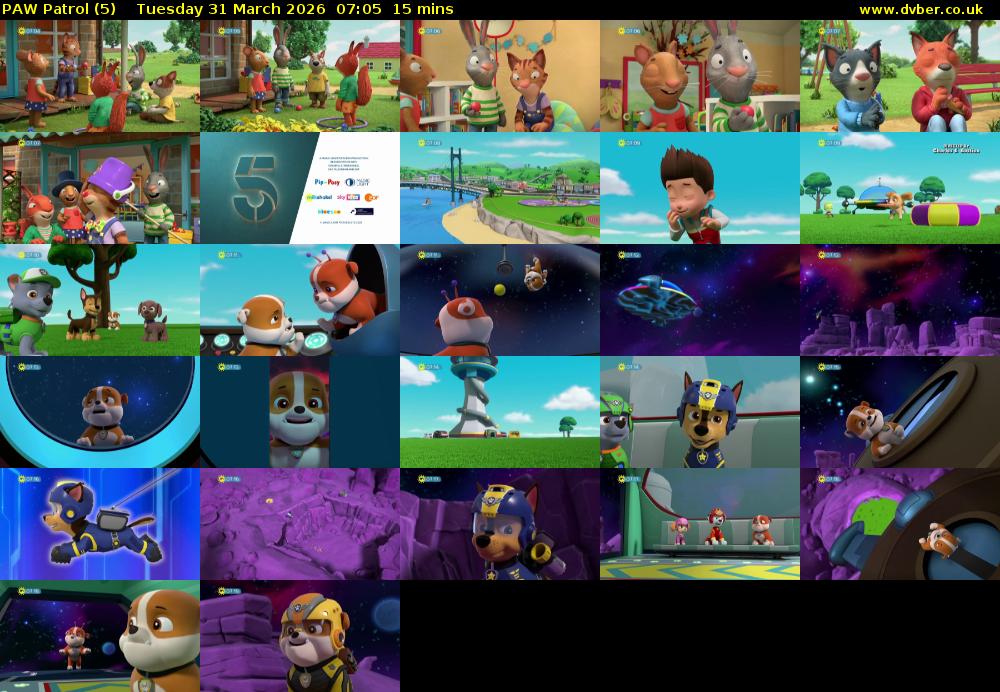 PAW Patrol (5) Tuesday 31 March 2026 07:05 - 07:20