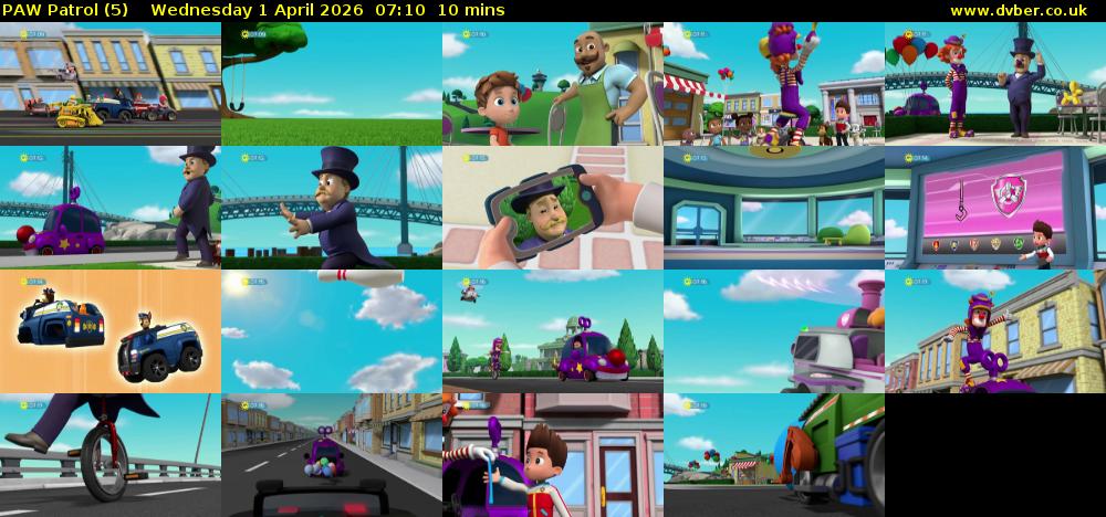 PAW Patrol (5) Wednesday 1 April 2026 07:10 - 07:20