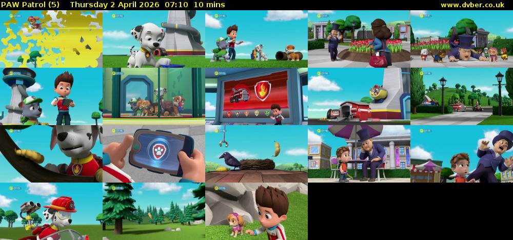 PAW Patrol (5) Thursday 2 April 2026 07:10 - 07:20