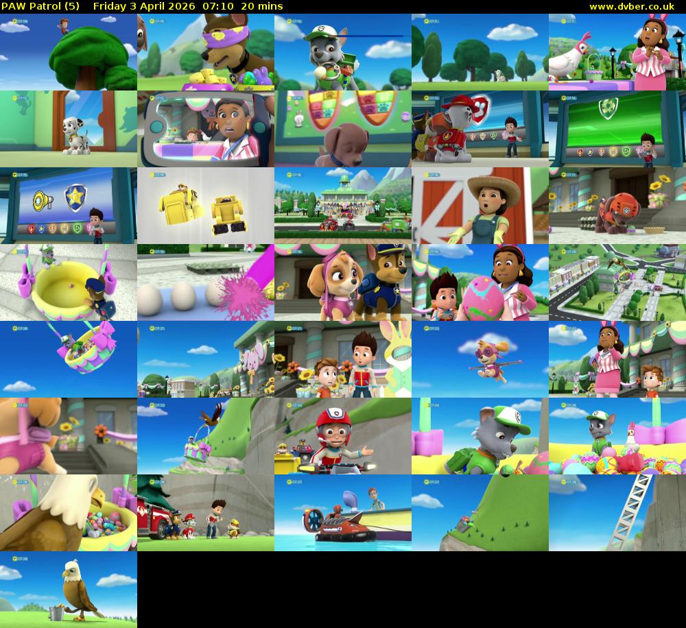 PAW Patrol (5) Friday 3 April 2026 07:10 - 07:30