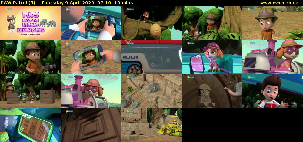 PAW Patrol (5) Thursday 9 April 2026 07:10 - 07:20