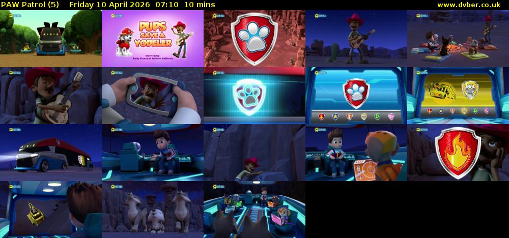 PAW Patrol (5) Friday 10 April 2026 07:10 - 07:20