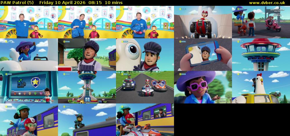 PAW Patrol (5) Friday 10 April 2026 08:15 - 08:25