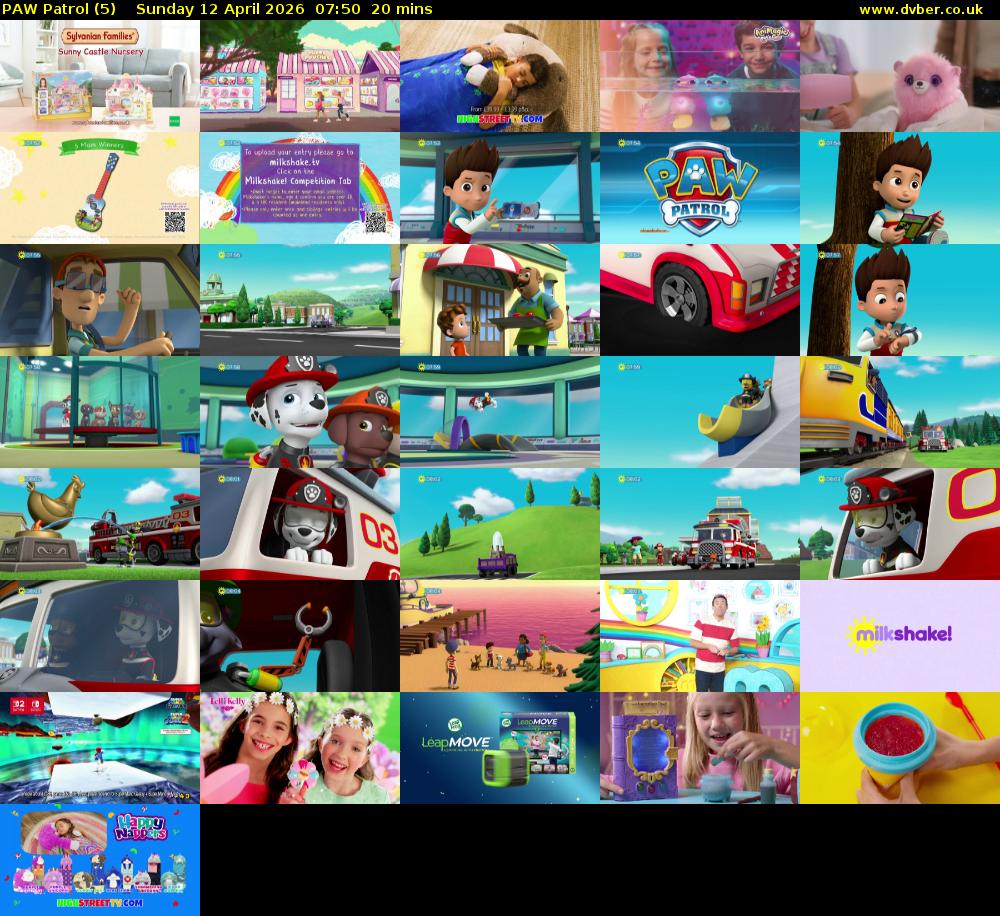 PAW Patrol (5) Sunday 12 April 2026 07:50 - 08:10